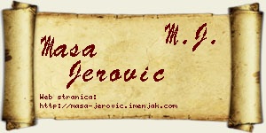 Maša Jerović vizit kartica